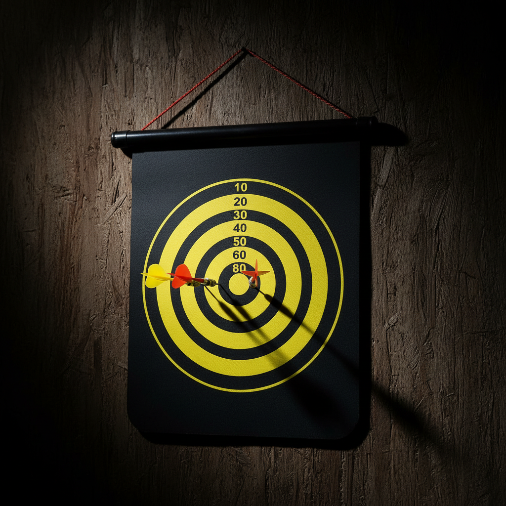 Athlete Home Roll-Up Magnetic Dartboard Set | Safe Indoor Game with 6 Darts | Perfect for Family Fun, Office Breaks & Precision Practice | Portable & Wall-Friendly