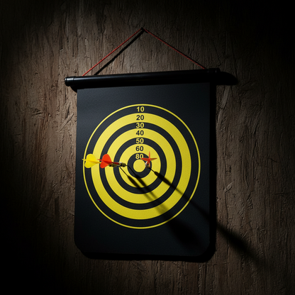 Athlete Home Roll-Up Magnetic Dartboard Set | Safe Indoor Game with 6 Darts | Perfect for Family Fun, Office Breaks & Precision Practice | Portable & Wall-Friendly