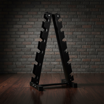 Small Dumbbell Rack | Athlete Home Premium A-Frame Dumbbell Rack – Small Vertical Dumbbell Weight Stand for Home Gym Space Saving | Heavy-Duty Steel Storage Tower for Hex and Rubber Dumbbells