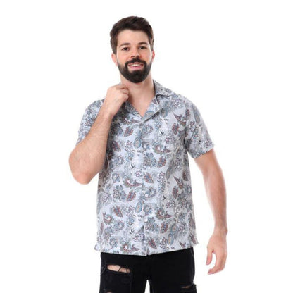 Athlete Home Men's Tropical Print Shirt | Short Sleeve Button-Down | Casual & Stylish