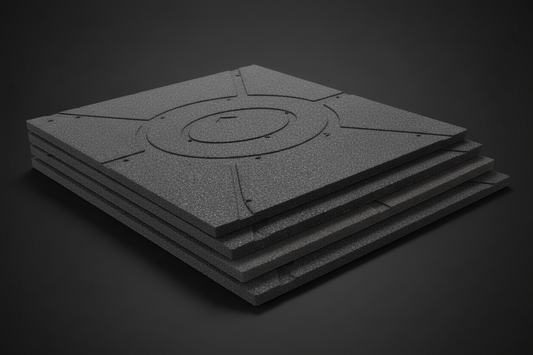 Athlete Home 'Fortress' Heavy-Duty Gym Flooring | Interlocking EVA Foam Tiles for Home Gyms, HIIT & Weightlifting | Shock-Absorbent Workout Floor Mats 4 Pieces