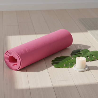 Athlete Home 'Cloud-Cushion' Thick Exercise Mat |  medium-Density Foam for Yoga, Pilates & Floor Workouts | Anti-Slip, Joint-Protecting Fitness Mat