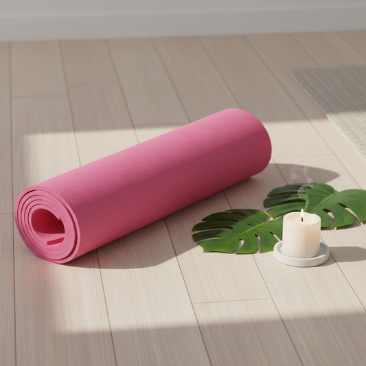 Athlete Home 'Cloud-Cushion' Thick Exercise Mat |  medium-Density Foam for Yoga, Pilates & Floor Workouts | Anti-Slip, Joint-Protecting Fitness Mat