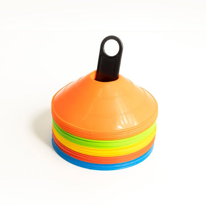 Athlete Home Pro Marker Cones (Disc Cones): Multi-Color Agility Training Set with Holder for Football, Speed Drills & Sports Training in Egypt 50 Pieces