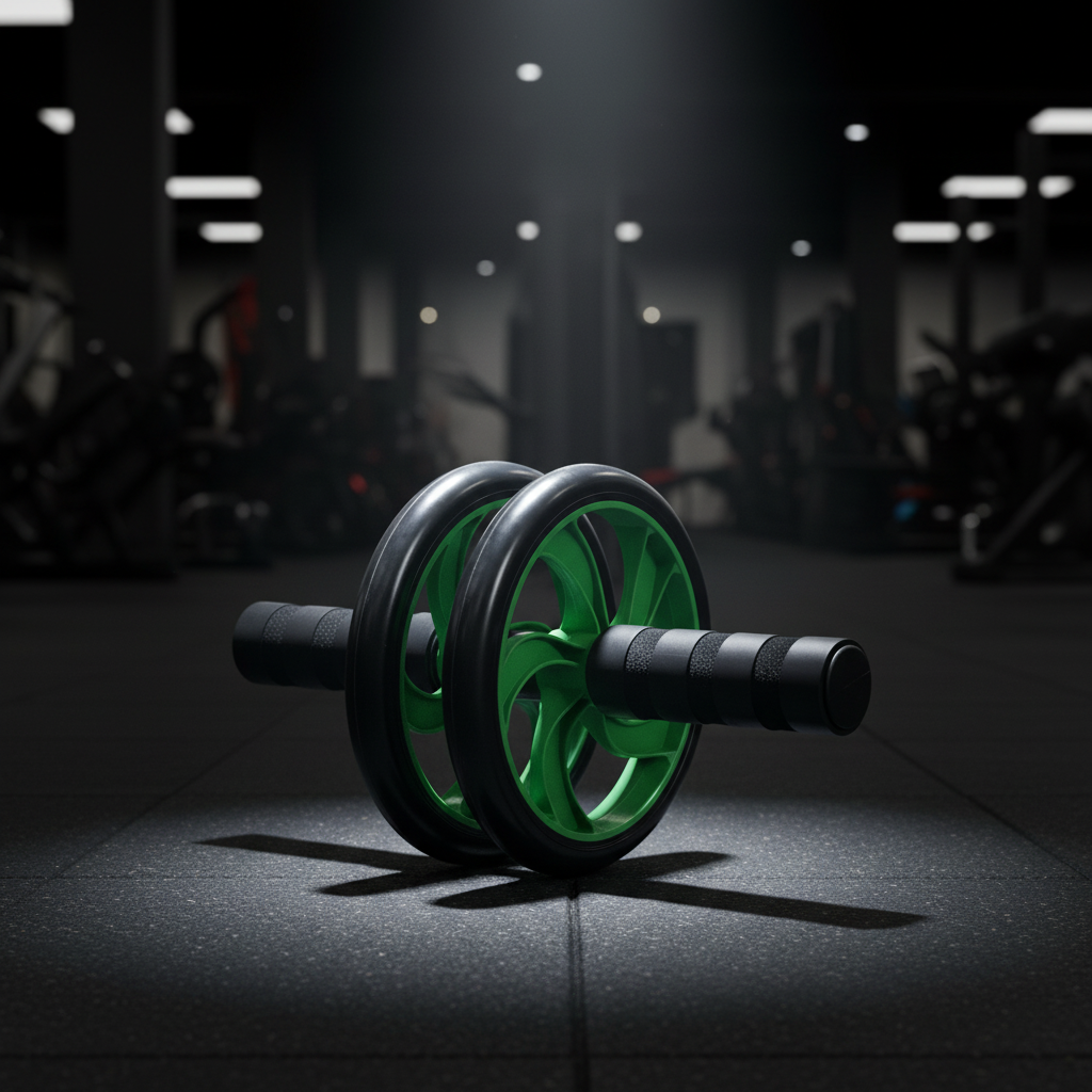 عجلة البطن الاحترافية من Athlete Home - أداة تمارين البطن مزدوجة العجلات لتقوية عضلات الجذع (الكور) بمقابض مريحة - مثالية لتمارين البطن المتقدمة، الجيم المنزلي، والحصول على عضلات Six-Pack