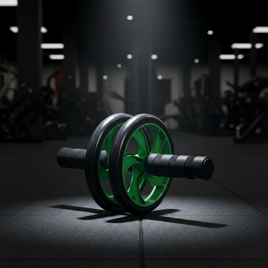 عجلة البطن الاحترافية من Athlete Home - أداة تمارين البطن مزدوجة العجلات لتقوية عضلات الجذع (الكور) بمقابض مريحة - مثالية لتمارين البطن المتقدمة، الجيم المنزلي، والحصول على عضلات Six-Pack