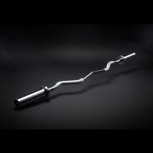 Imported Professional Olympic EZ Curl Bar with Bearing | Ergonomic Weightlifting Bar for Bicep Curls & Tricep Extensions | Arm Strength Training Equipment