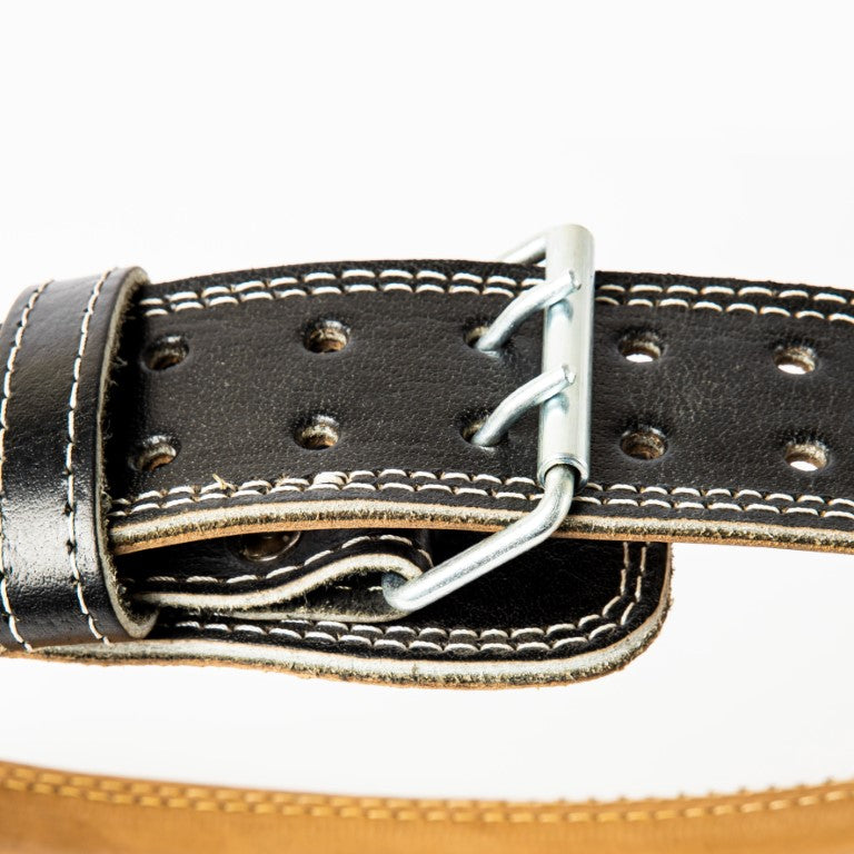 حزام رفع الأثقال المبطن من الجلد الطبيعي: حزام دعم متين للرجال والنساء - مثالي لكمال الأجسام