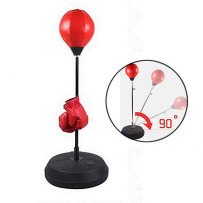 Kids Adjustable Freestanding Punching Bag Set with Gloves – Fun Boxing Speed Ball for Children's Exercise, Coordination, and Stress Relief