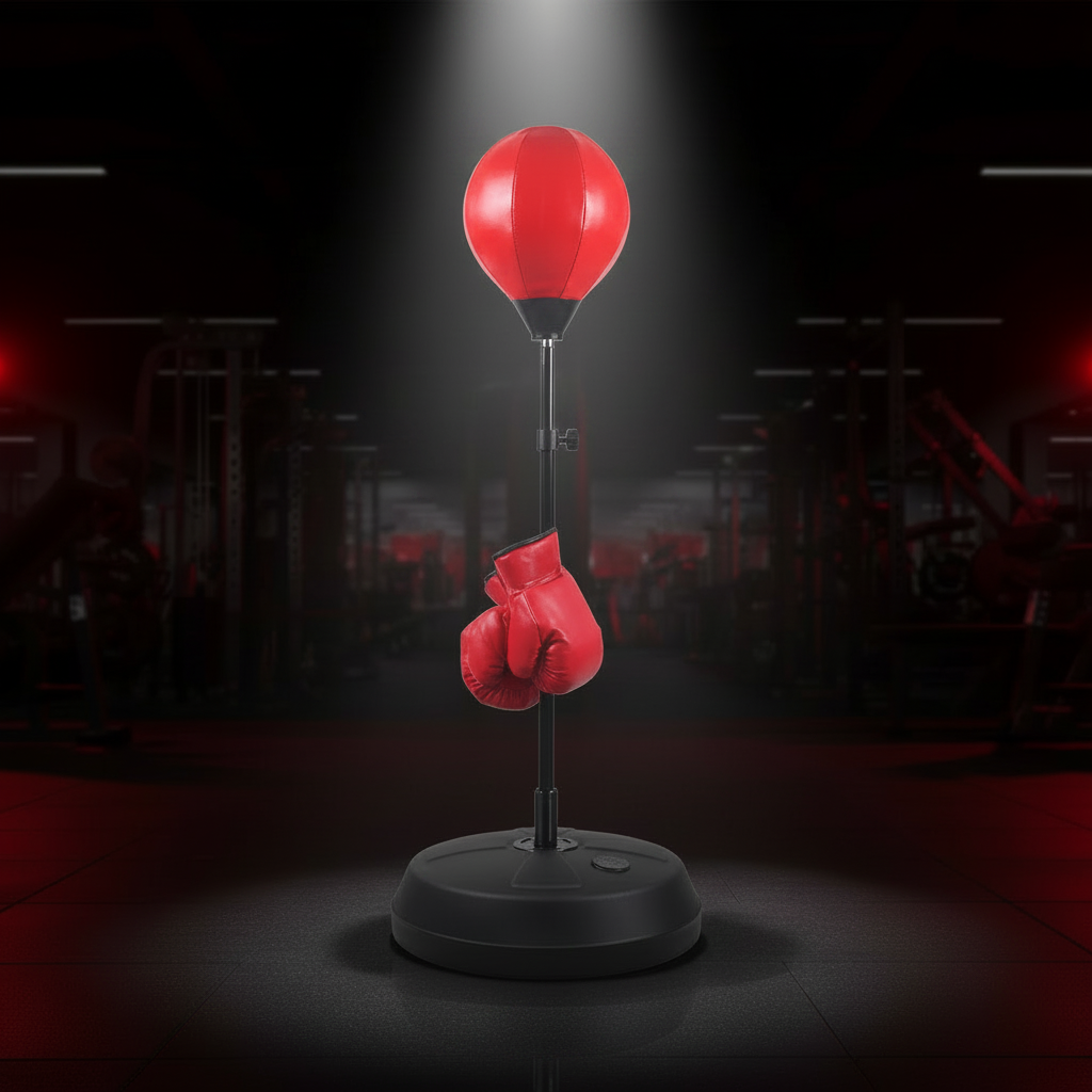 Kids Adjustable Freestanding Punching Bag Set with Gloves – Fun Boxing Speed Ball for Children's Exercise, Coordination, and Stress Relief