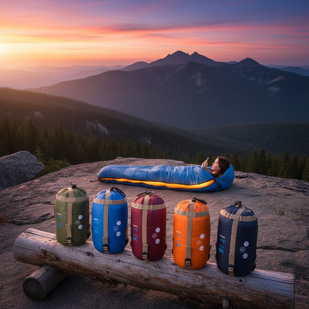 Ultra-Lightweight Compact Envelope Sleeping Bag | 3-Season Portable & Washable for Camping, Hiking & Travel | Multiple Colors