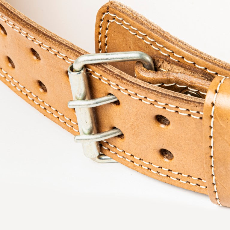 حزام رفع الأثقال مبطن من الجلد الطبيعي: حزام دعم متين للرجال والنساء - مثالي لكمال الأجسام