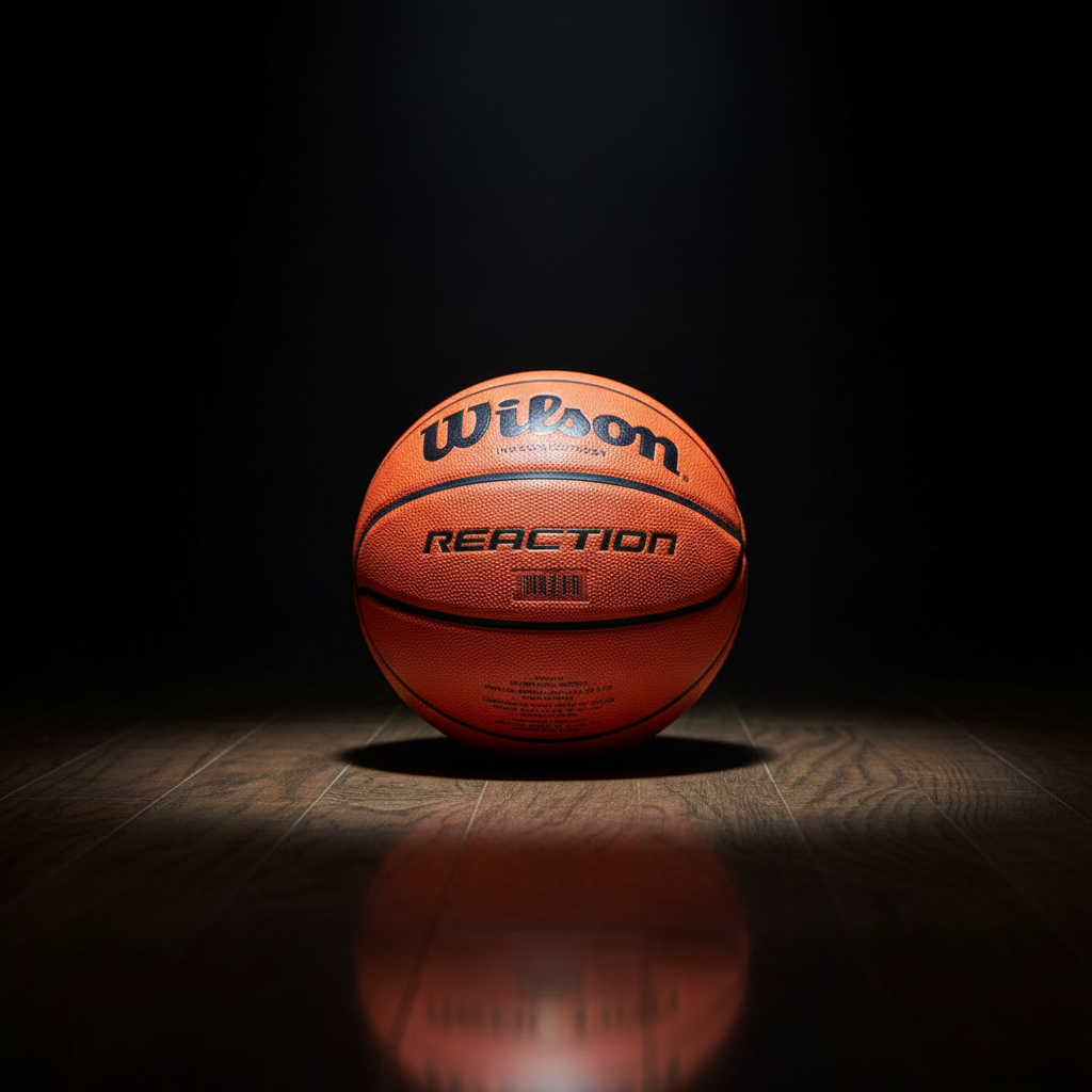 Wilson Reaction Indoor/Outdoor Basketball - Official Size Composite Leather Ball with Superior Grip for Training, Streetball, and Competitive Court Play