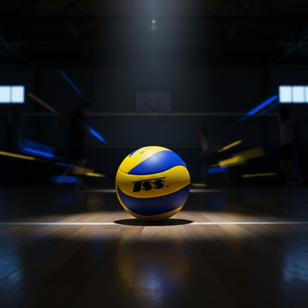 كرة طائرة احترافية TSS من Athlete Home | جلد صناعي PU ناعم الملمس للصالات والشواطئ | حجم ووزن رسمي للمنافسات والتدريب | كرة متينة بقبضة محكمة