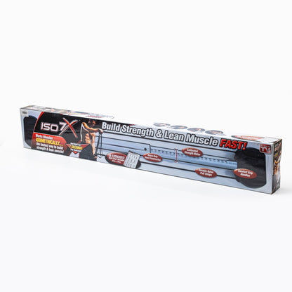 ISO 7X Isometric Exercise Bar & Home Gym System | Build Strength & Muscle Fast with 7-Second Workouts | Includes Exercise Chart