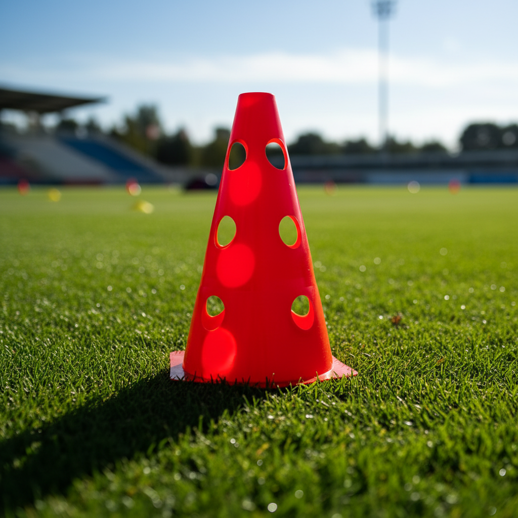 Athlete Home Pro Agility Training Cone | High-Visibility Marker for Speed & Drill Training | Durable & Lightweight for Football, Soccer & Fitness | Perforated Design