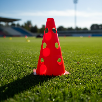 Athlete Home Pro Agility Training Cone | High-Visibility Marker for Speed & Drill Training | Durable & Lightweight for Football, Soccer & Fitness | Perforated Design