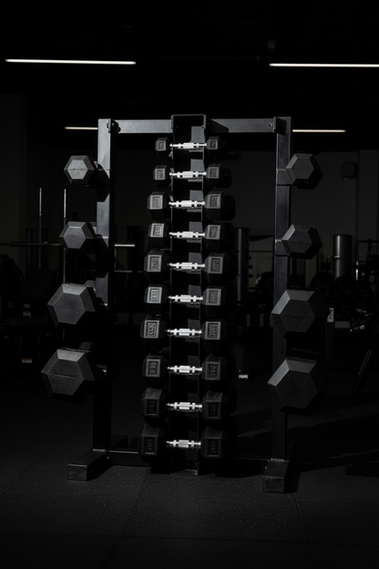Athlete Home Pro-Grade Dual Barbell & Dumbbell Storage Rack | Heavy-Duty Steel Multi-Function Weight Stand for Home Gym Organization & Commercial Use in Egypt Without Dumbell