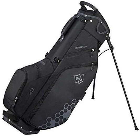 Wilson Staff Golf Bag, Feather Golf Stand Bag, Carry bag, Black, Integrated stand