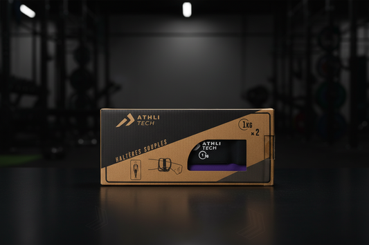 أثقال الكاحل والمعصم القابلة للتعديل من Athli-Tech  | أثقال ناعمة يمكن ارتداؤها لنحت العضلات وتدريبات القوة والمشي والتمارين المنزلية | تثبيت آمن ومريح للرجال والنساء