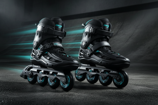 Cougar 509 Professional Inline Skates - High-Performance Hard Boot Skates with 80mm Wheels & ABEC-7 Bearings for Urban Fitness and Freestyle Skating in Egypt