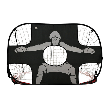 Athlete Home Portable Foldable Football Training Net – Pop-Up Soccer Goal with Built-In Goalkeeper Target Wall for Accuracy, Striking, and Agility Drills Foldable Net-One Colour
