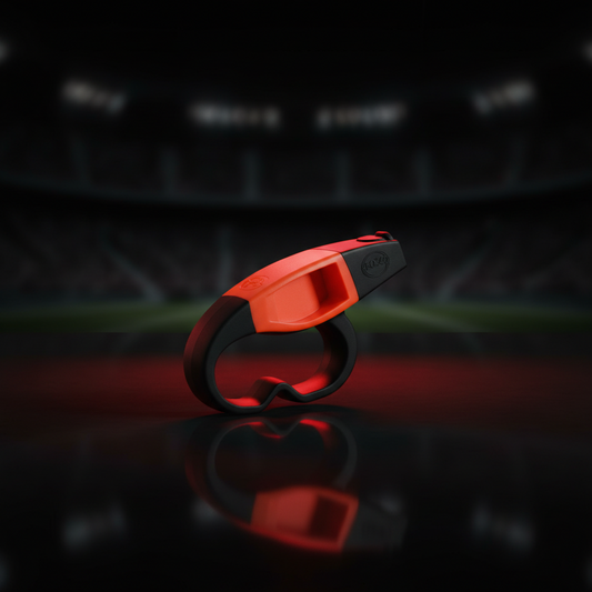 Fox 40 Caul Fingergrip Whistle | Professional 110dB Pealess Safety Whistle for Coaches, Referees, and Trainers | Loud, Reliable, and Hands-Free Control