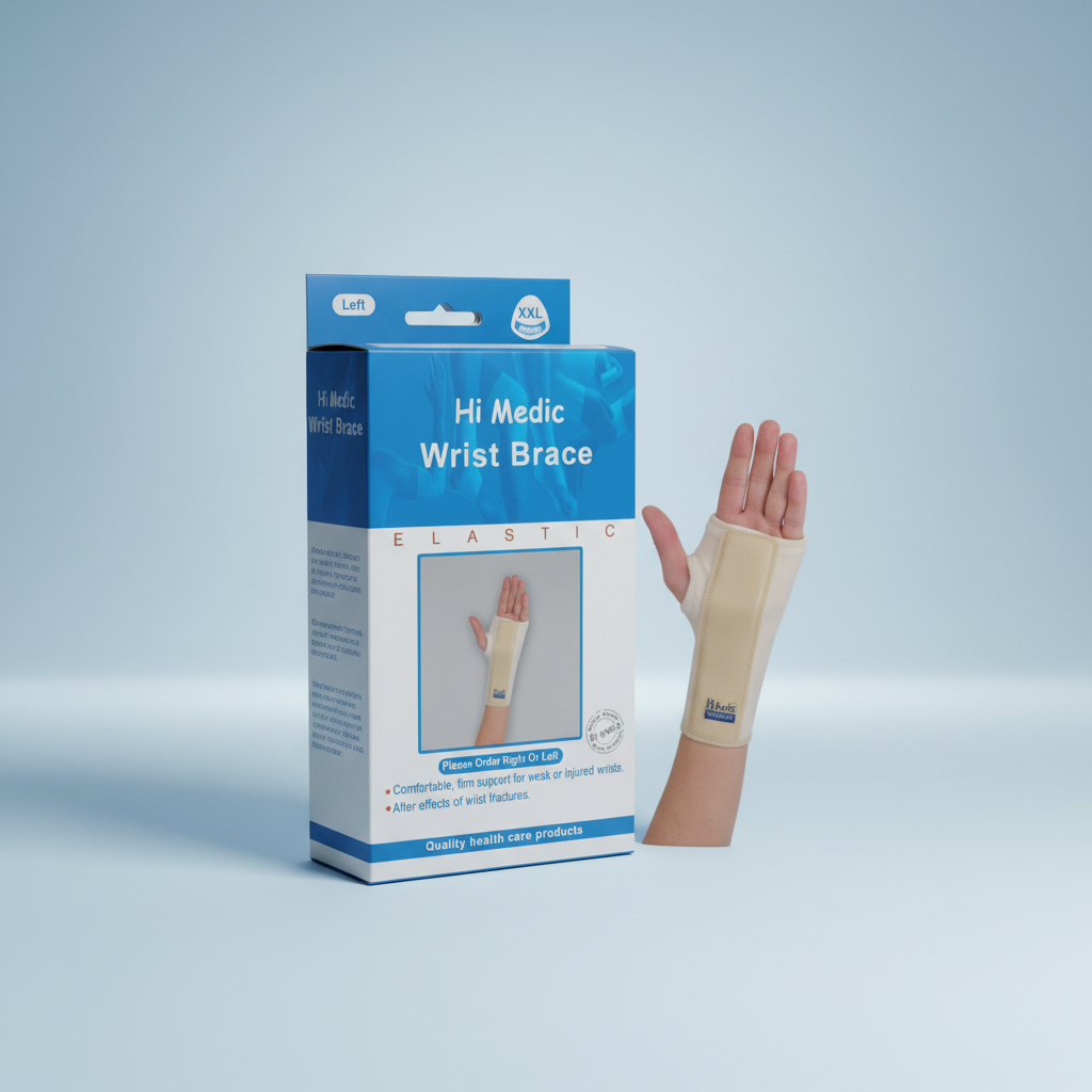 Hi Medic Wrist Brace with Splint | Rigid Support for Fracture Recovery, Carpal Tunnel & Severe Sprains | Elastic Immobilizer for Post-Surgery & Tendonitis Pain Relief