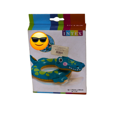 Intex Kids Animal Pool Float | Durable Crocodile Swim Ring for Children | Safe & Fun Water Toy for Family Pool & Beach Days (71cm x 56cm)