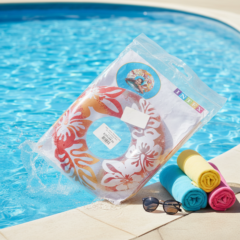 Intex Heavy-Duty Tropical Swim Ring |  Adult Pool Float for Ultimate Relaxation & Active Recovery | Durable Floating Circle for Beach & Pool