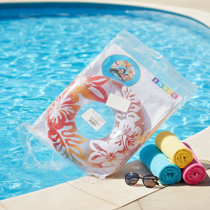 Intex Heavy-Duty Tropical Swim Ring |  Adult Pool Float for Ultimate Relaxation & Active Recovery | Durable Floating Circle for Beach & Pool