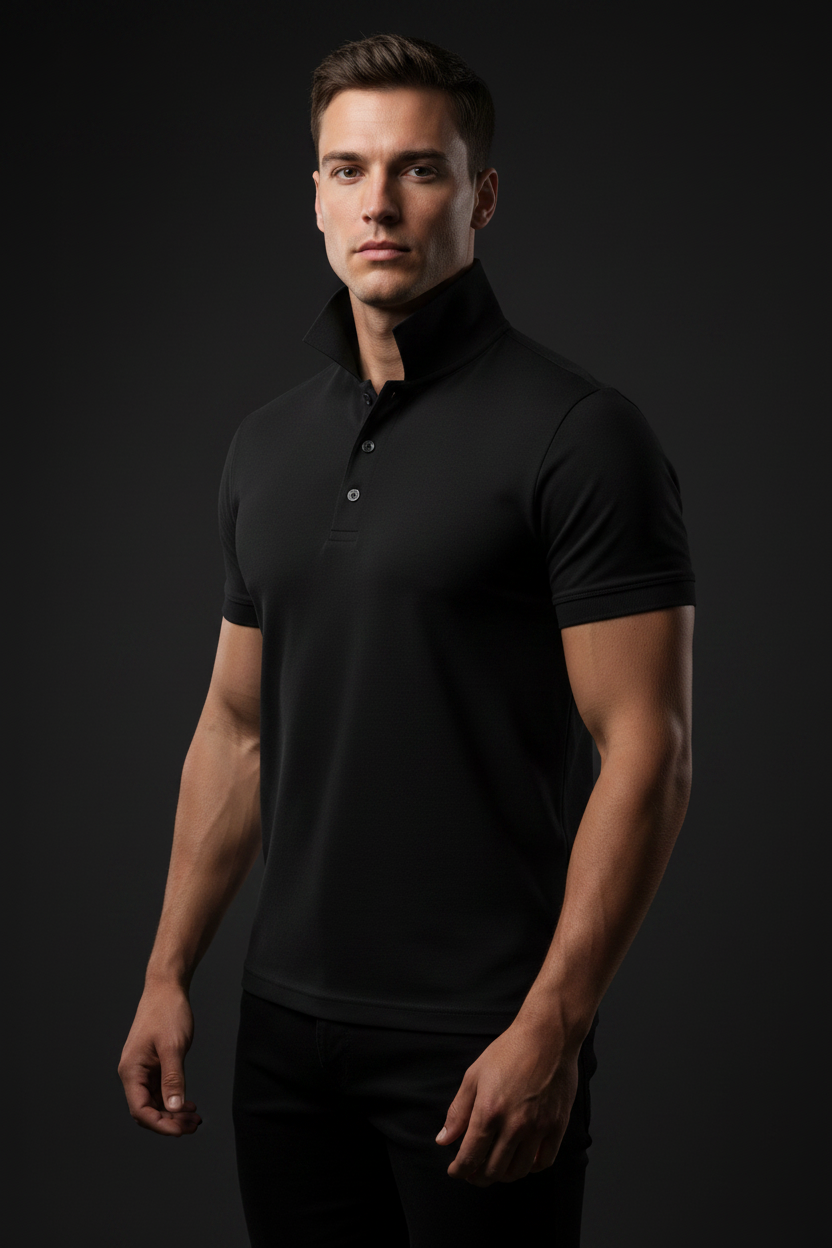 Athlete Home Apex Men's Polo Shirt: Premium Pique Cotton Performance Polo, Breathable & Durable for Gym, Casual & Smart-Casual Wear in Egypt