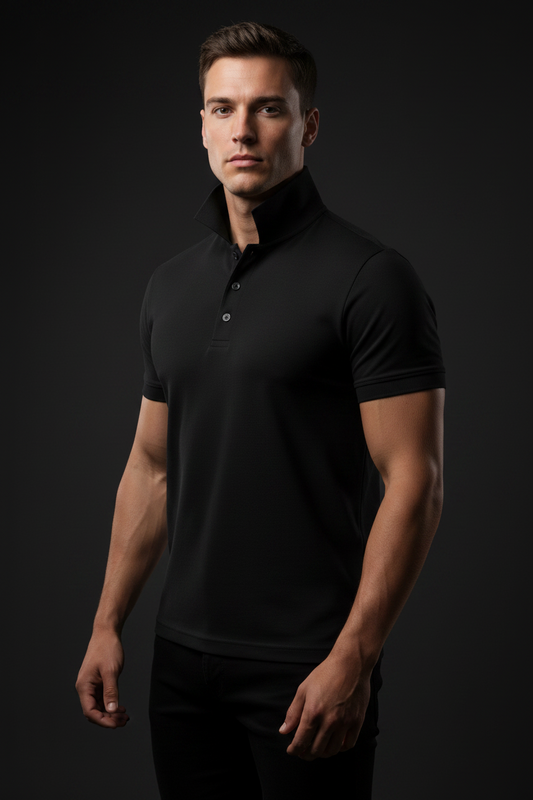 Athlete Home Apex Men's Polo Shirt: Premium Pique Cotton Performance Polo, Breathable & Durable for Gym, Casual & Smart-Casual Wear in Egypt