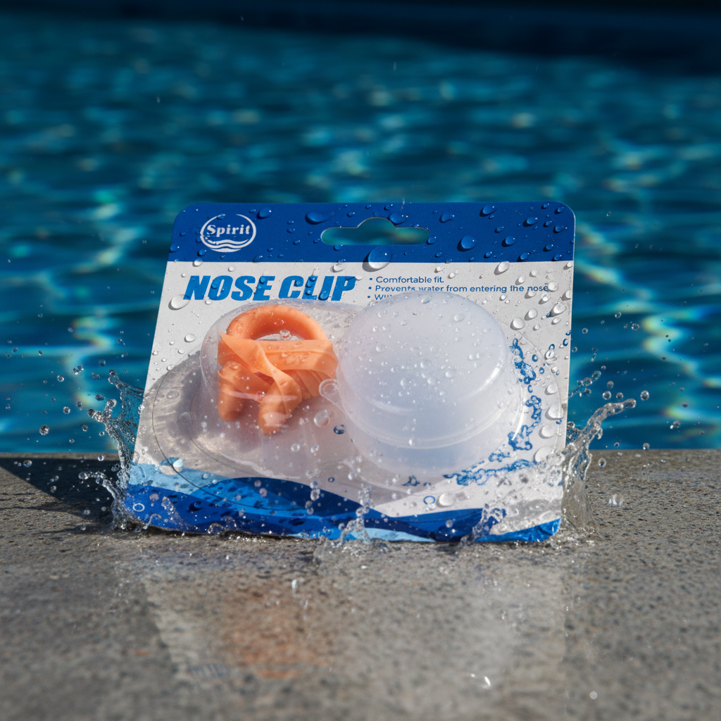Spirit Performance Swim Nose Clip - Secure & Comfortable Fit for Competitive Training, Lap Swimming & Aqua Aerobics - Includes Hygienic Case
