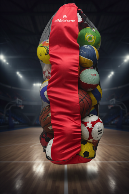 Heavy-Duty Sports Ball Bag with Shoulder Strap(Without Balls ) - Extra Large Mesh Equipment Carrier for Football, Basketball, Volleyball & Team Sports