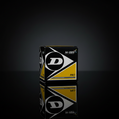 Dunlop Pro Double Yellow Dot Squash Balls - Official WSF & PSA Competition Ball with N-1SR Technology for Advanced & Tournament Players