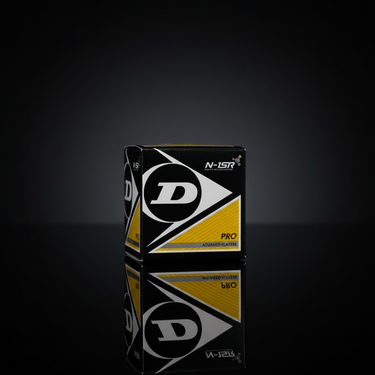 كرات سكواش Dunlop Pro (نقطتين صفراء) - الكرة الرسمية لبطولات WSF و PSA بتقنية N-1SR للاعبين المتقدمين والمحترفين