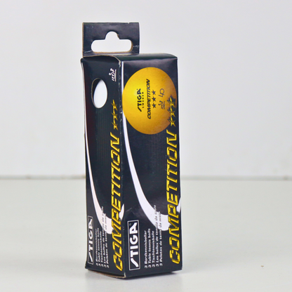 Stiga Competition 3-Star ITTF Approved Table Tennis Balls (3-Pack) | Professional 40+ Ping Pong Balls for Tournament Play & Advanced Training