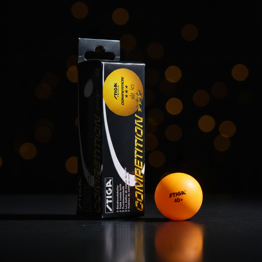 Stiga Competition 3-Star ITTF Approved Table Tennis Balls (3-Pack) | Professional 40+ Ping Pong Balls for Tournament Play & Advanced Training