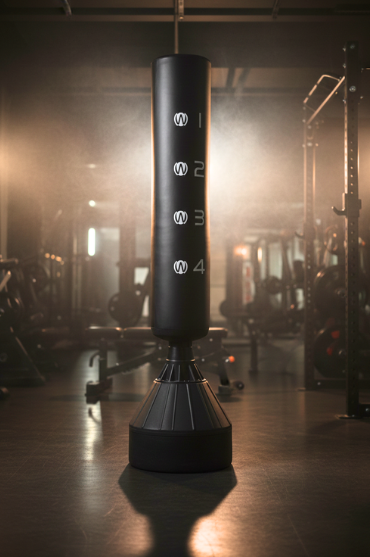 Wolon Professional Free Standing Punching Bag with Target Zones – Multi-Level Heavy Duty Boxing and Kickboxing Column for Home Gym Cardio, Speed, and Precision Training 185 Cm floor Punshing Bag