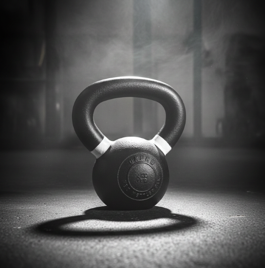 كاتل بيل احترافي "The Competitor" من Athlete Home | حديد زهر صلب بمقبض فولاذي خام | للقوة الانفجارية وقوة القبضة واللياقة الوظيفية | تصميم قياسي للمنافسات