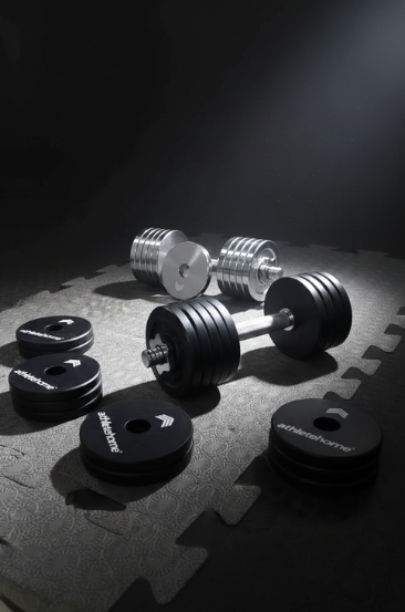 Athlete Home Adjustable Dumbbells Set (13.5kg) | Premium Home Gym Strength Training Equipment for Muscle Building, Fitness, and Bodybuilding in Egypt