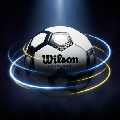 Wilson Pentagon Soccer Ball – Classic Black & White Design | Durable Training & Match Ball for Athletes and Fitness Enthusiasts