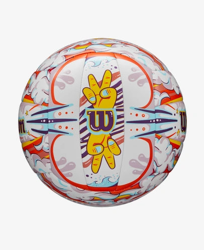 GRAFFITI PEACE WHITE/ORANGE VOLLEYBALL