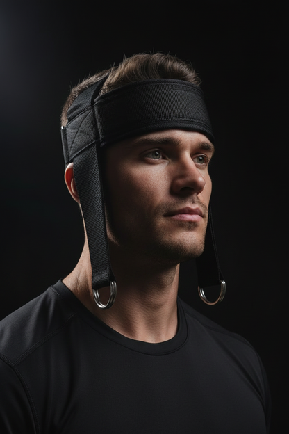 Athlete Home 'Titan' Pro Neck Harness: Heavy-Duty Head & Neck Trainer for Strength Training, Bodybuilding & Injury Prevention - with Steel Chain