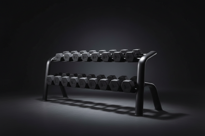 Athlete Home 'Foundry' Pro Dumbbell Rack: Heavy-Duty 3-Tier Weight Storage Stand for Home and Commercial Gyms