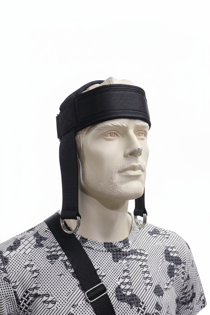 Athlete Home 'Titan' Pro Neck Harness: Heavy-Duty Head & Neck Trainer for Strength Training, Bodybuilding & Injury Prevention - with Steel Chain