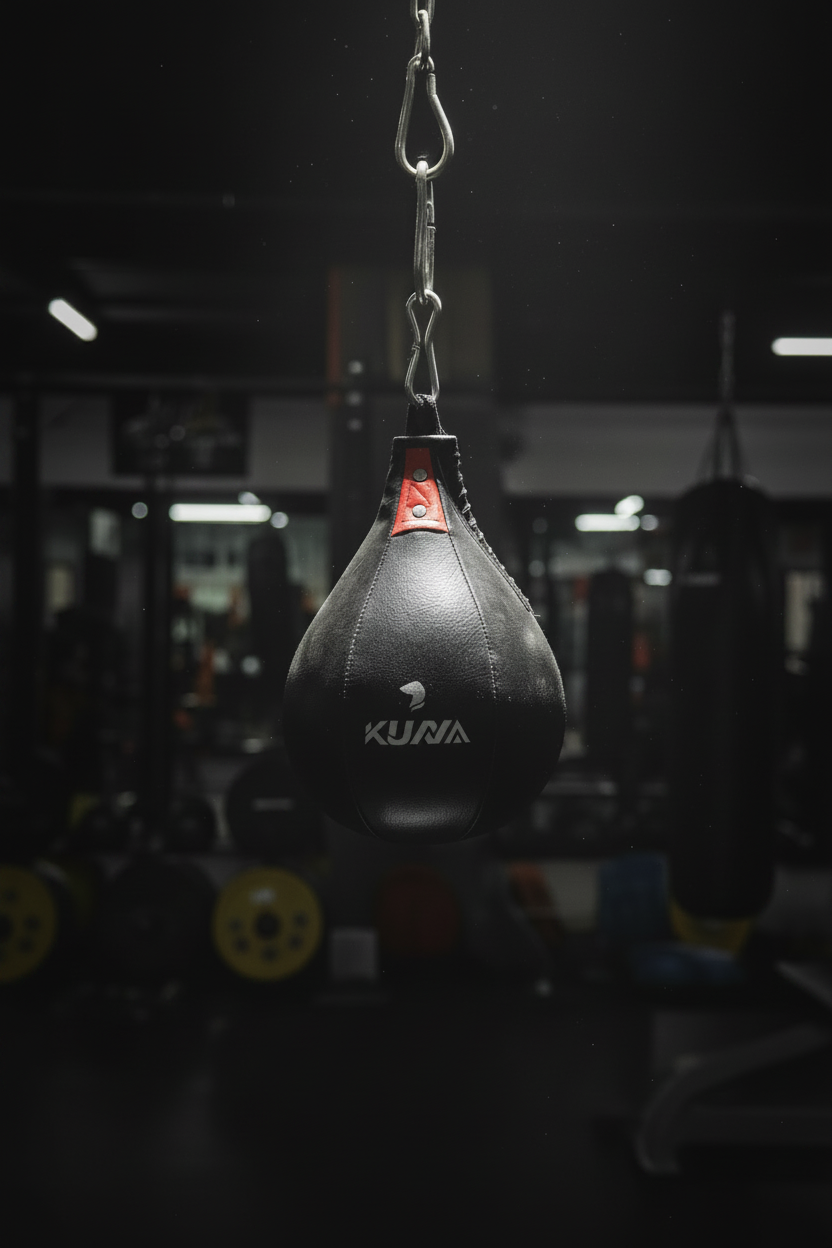 Athlete Home 'Velocity' Pro Speed Bag: Professional Leather Punching Bag for Boxing, MMA, Hand-Eye Coordination, and Cardio Fitness