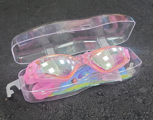 Prism Swim Goggles | Wide-View Mirrored Lenses with Anti-Fog & UV Protection | Leak-Proof Silicone Goggles with Interchangeable Nose Bridge for Custom Fit | Competition & Fitness Swimming