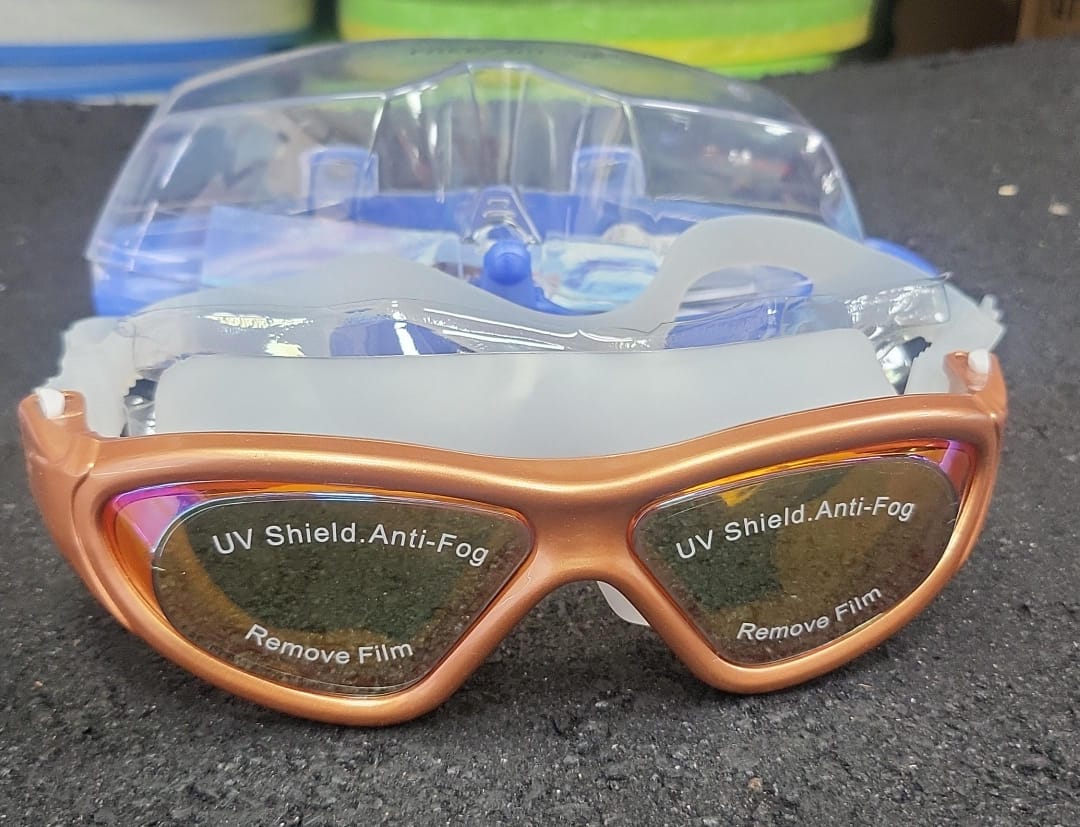 Pro Performance Swim Goggles -| Mirrored Anti-Fog UV Protection Lenses | Hydrodynamic Leak-Proof Silicone Goggles for Competition, Training, and Fitness Swimming